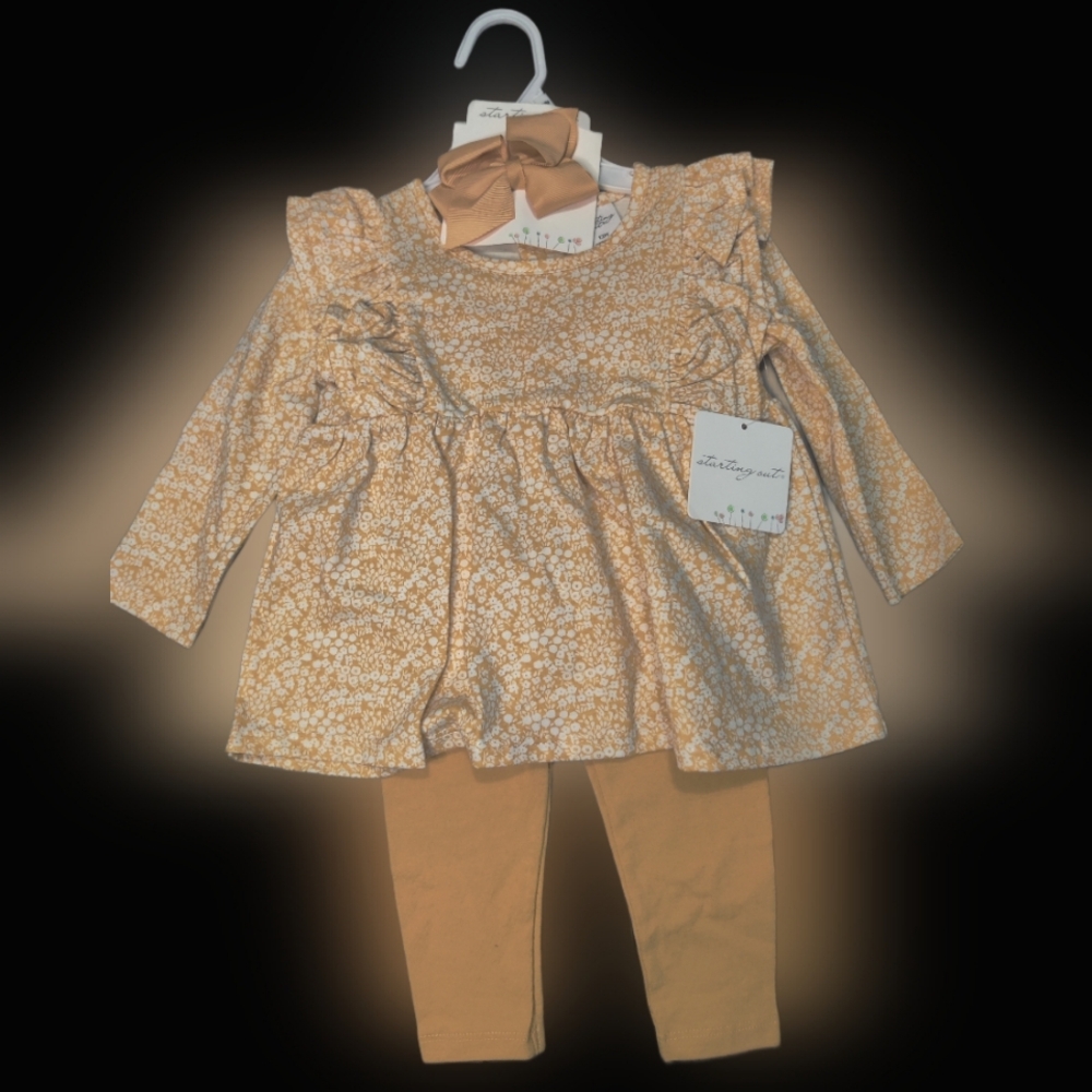 Starting Out Baby Girls 12mos Long Sleeve Ditsy Floral Bodysuit & Leggings